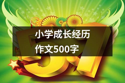 小学成长经历作文500字