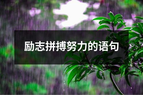 励志拼搏努力的语句