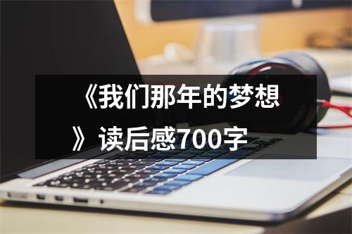 《我们那年的梦想》读后感700字