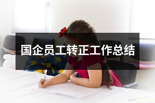 国企员工转正工作总结