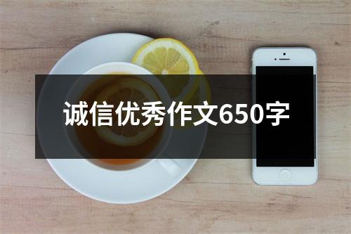 诚信优秀作文650字