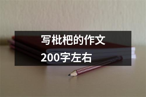 写枇杷的作文200字左右