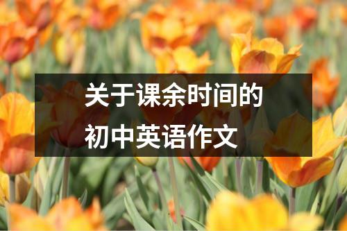 关于课余时间的初中英语作文