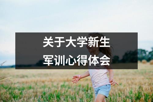 关于大学新生军训心得体会