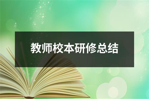 教师校本研修总结