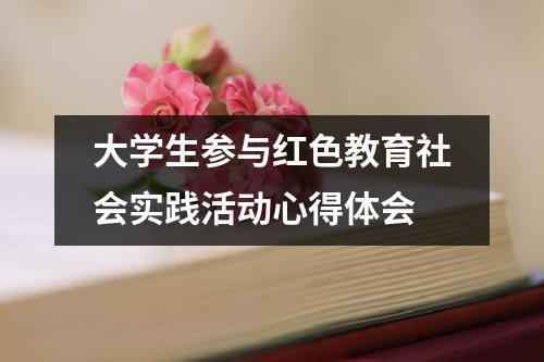 大学生参与红色教育社会实践活动心得体会