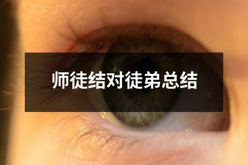 师徒结对徒弟总结