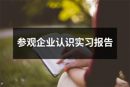 参观企业认识实习报告