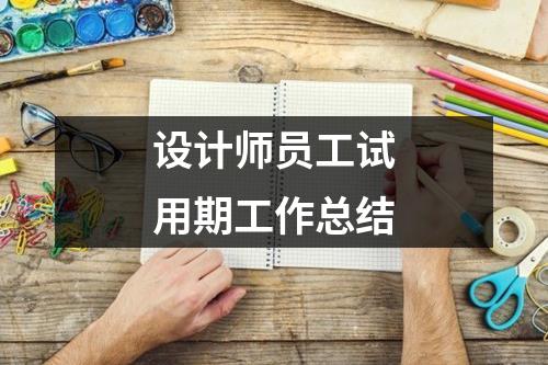 设计师员工试用期工作总结