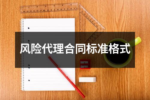 风险代理合同标准格式