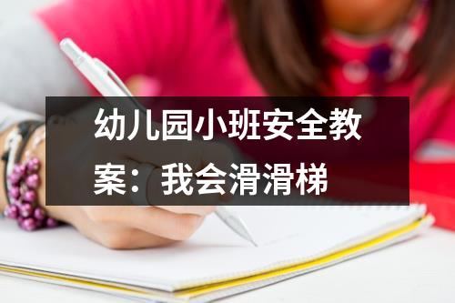 幼儿园小班安全教案：我会滑滑梯