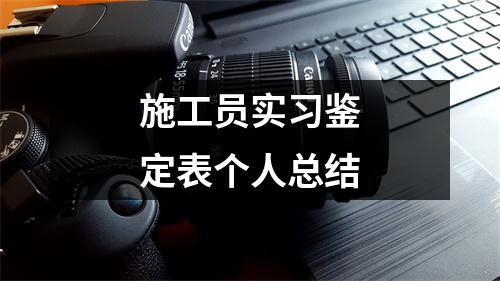 施工员实习鉴定表个人总结