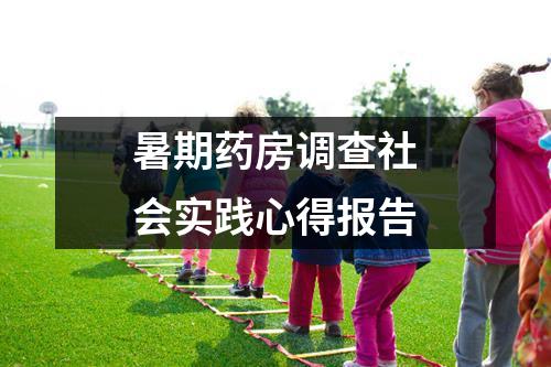 暑期药房调查社会实践心得报告