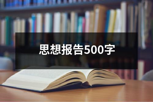 思想报告500字