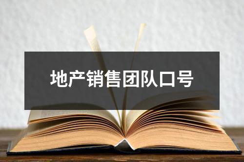 地产销售团队口号