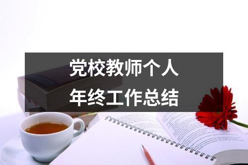 党校教师个人年终工作总结