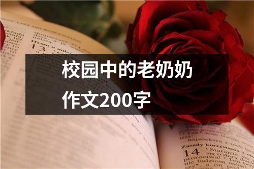 校园中的老奶奶作文200字