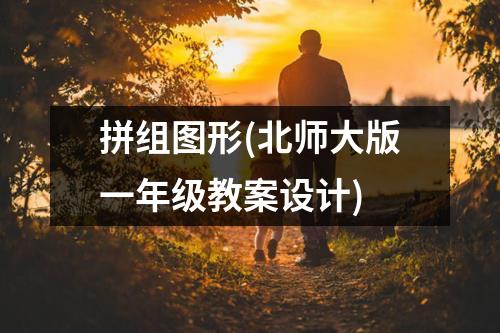 拼组图形(北师大版一年级教案设计)