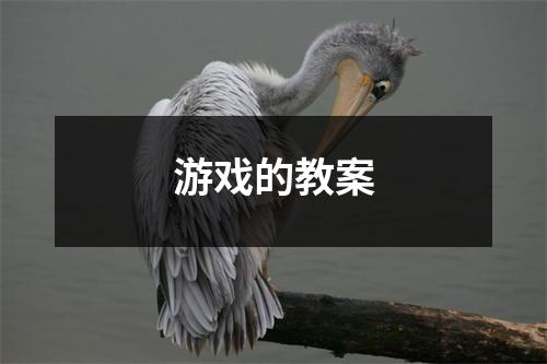 游戏的教案