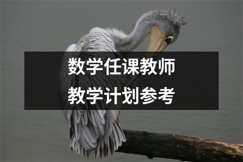 数学任课教师教学计划参考