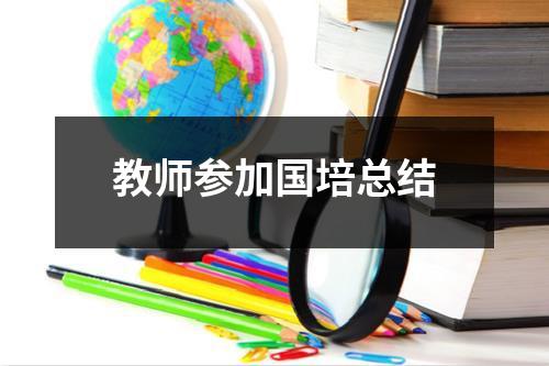 教师参加国培总结