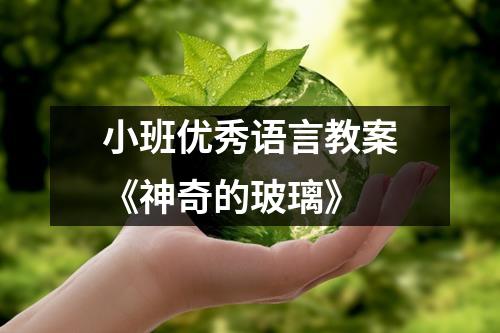 小班优秀语言教案《神奇的玻璃》