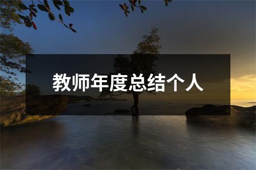 教师年度总结个人