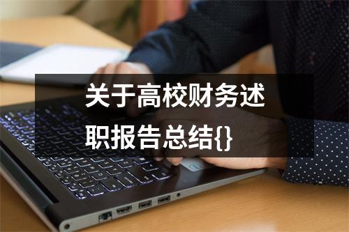 关于高校财务述职报告总结{}