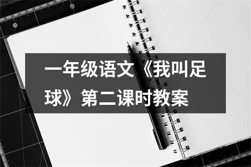 一年级语文《我叫足球》第二课时教案