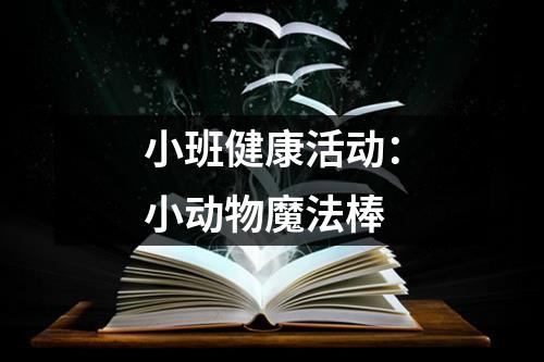 小班健康活动：小动物魔法棒