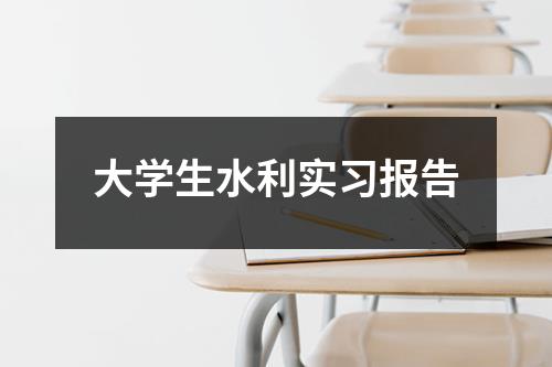 大学生水利实习报告