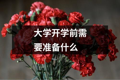 大学开学前需要准备什么