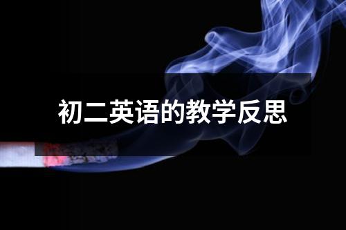 初二英语的教学反思