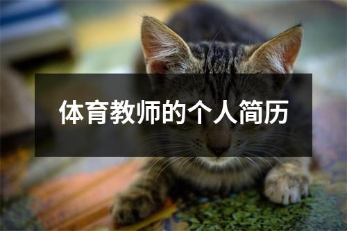 体育教师的个人简历