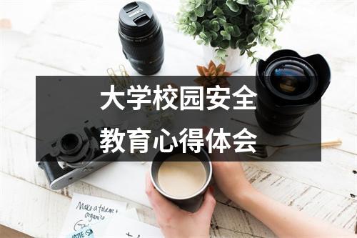 大学校园安全教育心得体会