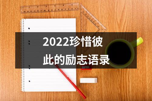 2022珍惜彼此的励志语录