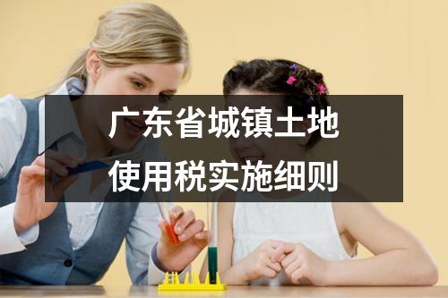 广东省城镇土地使用税实施细则