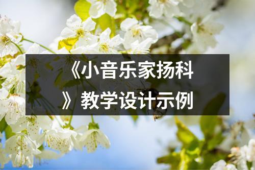 《小音乐家扬科》教学设计示例