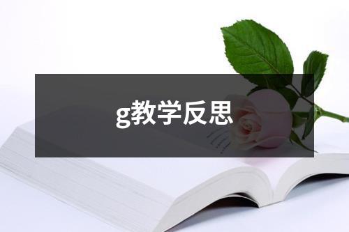 g教学反思