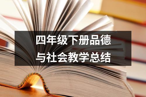 四年级下册品德与社会教学总结