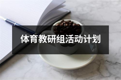 体育教研组活动计划