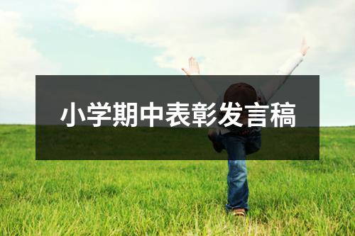 小学期中表彰发言稿