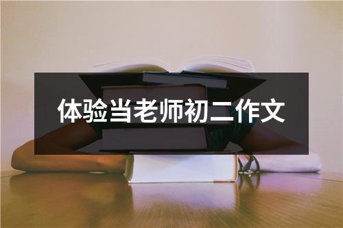 体验当老师初二作文