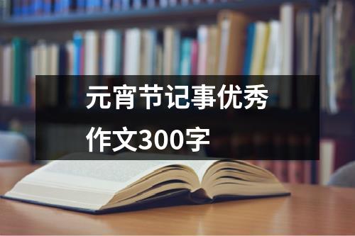 元宵节记事优秀作文300字