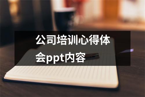 公司培训心得体会ppt内容