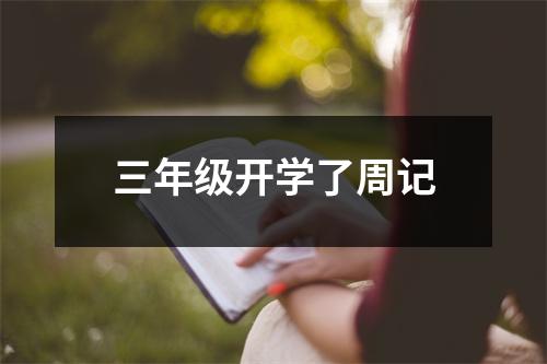 三年级开学了周记