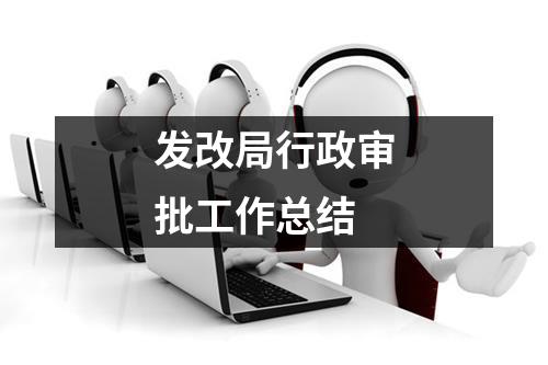 发改局行政审批工作总结