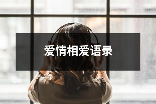 爱情相爱语录