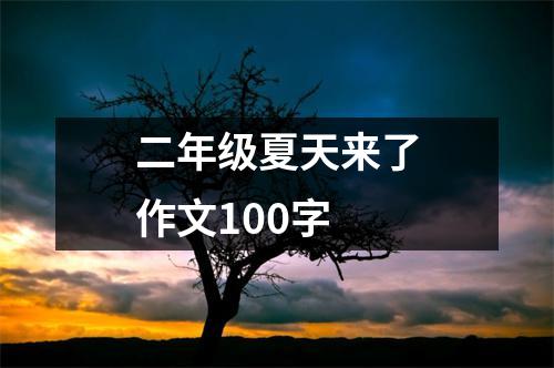 二年级夏天来了作文100字