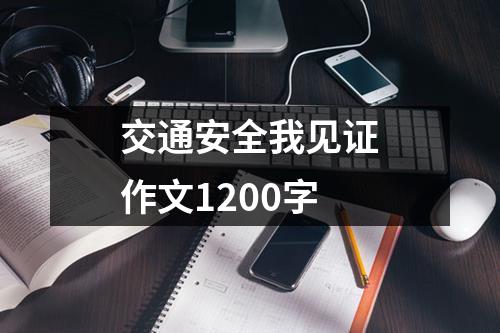 交通安全我见证作文1200字